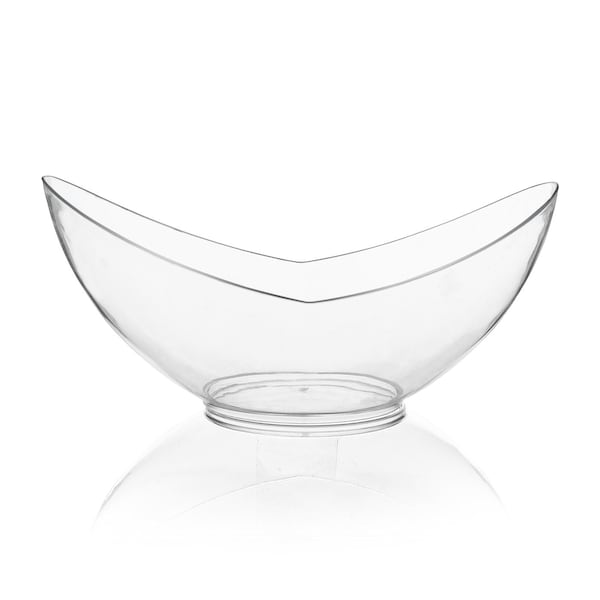 Smarty Had A Party 4 oz. Clear Big Disposable Plastic Concave Cups (288 Cups), 288PK 2634-CASE - main